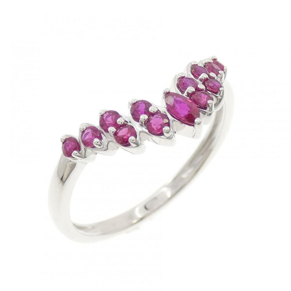 GstV Au750 White Gold Ruby Ring