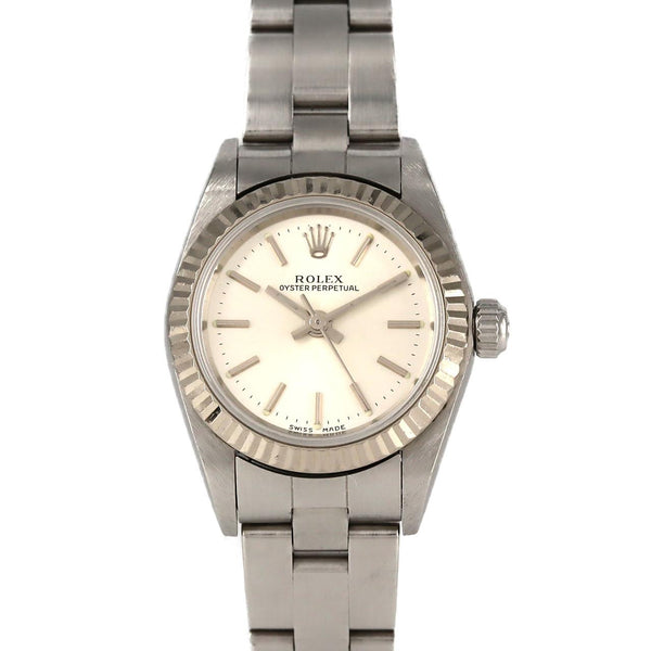 Rolex Oyster Perpetual Stainless Steel White Gold Automatic