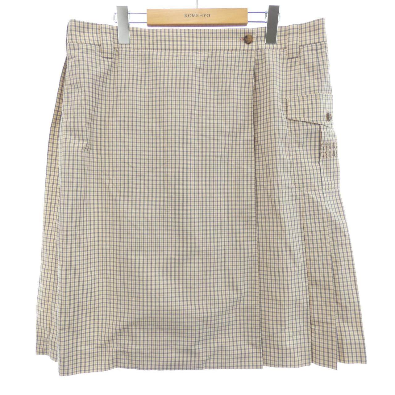 Miu Miu Check Technical Fabric Skirt