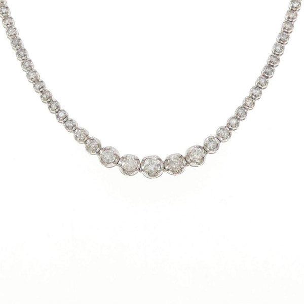 Au750 White Gold Diamond Necklace