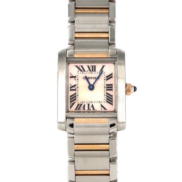 Cartier Tank Francaise Stainless Steel Pink Gold