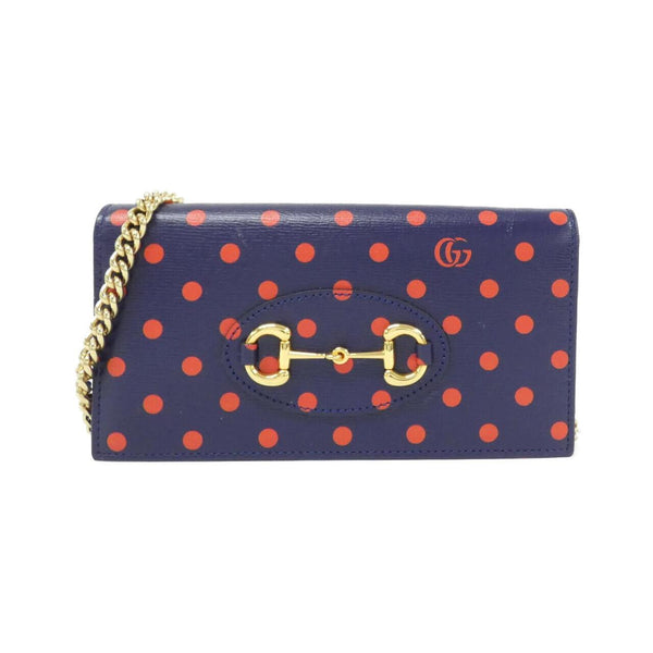 Gucci GUCCI HORSEBIT 1955 Leather Chain Wallet