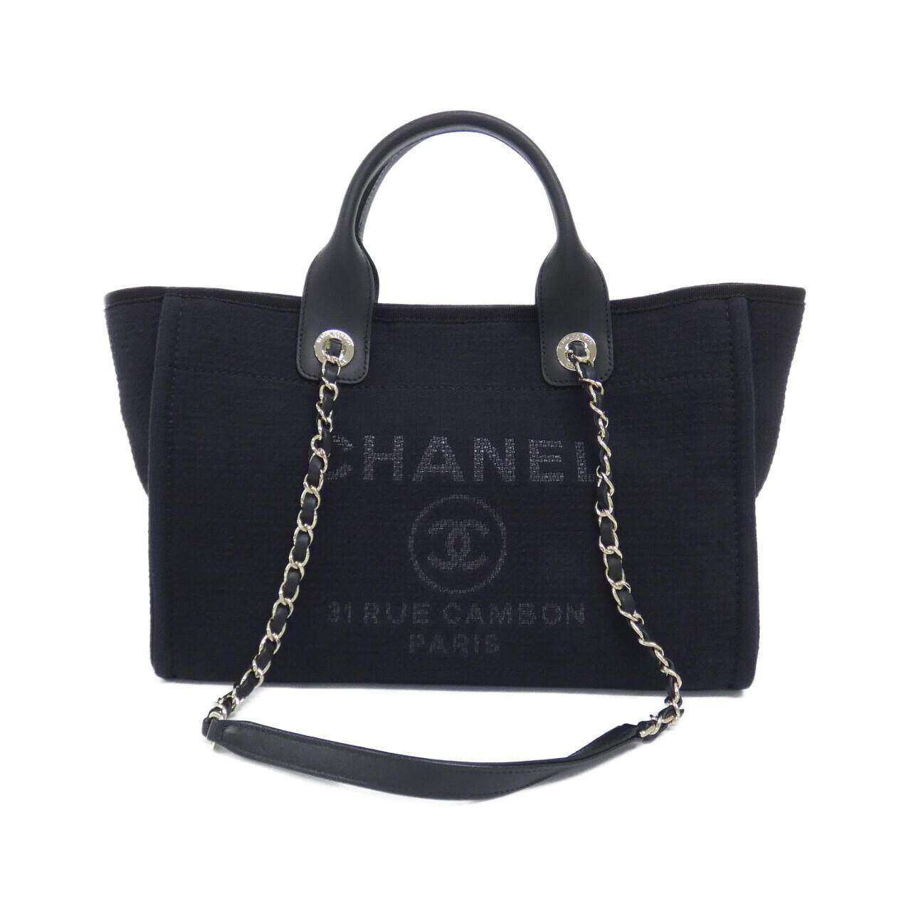 Chanel Deauville Mixed Fiber Tote Bag