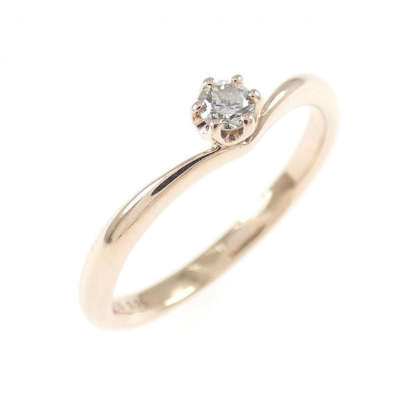 K10 Pink Gold Diamond Ring
