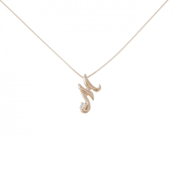 K10 Pink Gold Diamond Necklace
