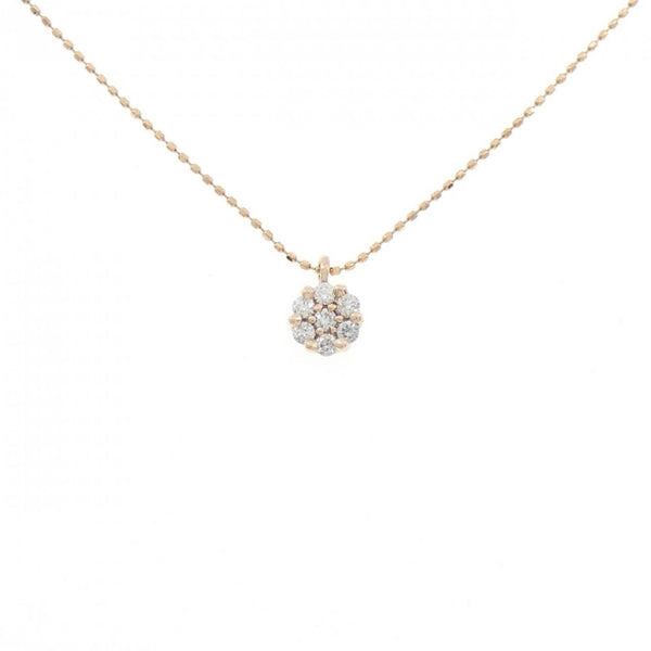 K10 Pink Gold Diamond Necklace