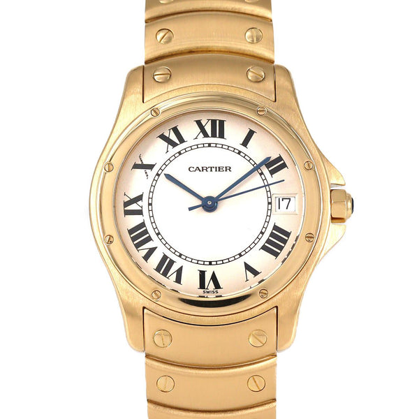 Cartier Santos Round Yellow Gold Automatic