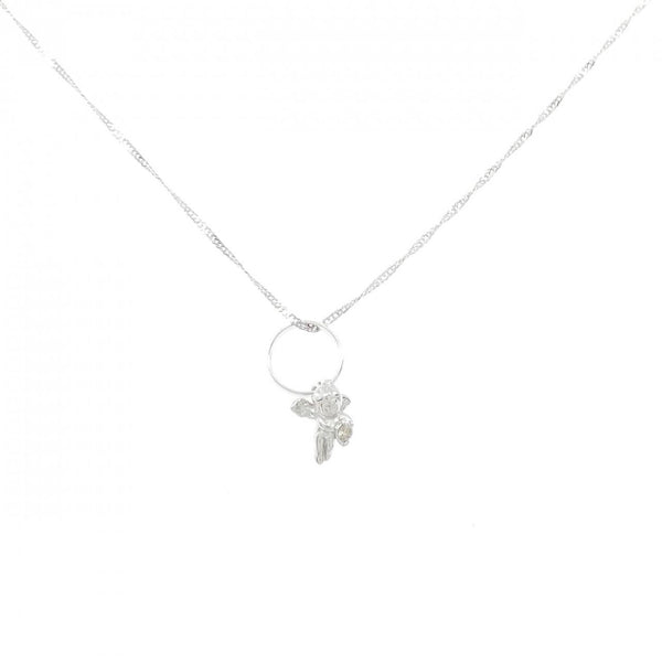 K14 White Gold Diamond Necklace