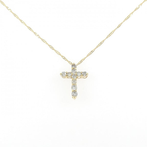 Au750 Cross Diamond Necklace