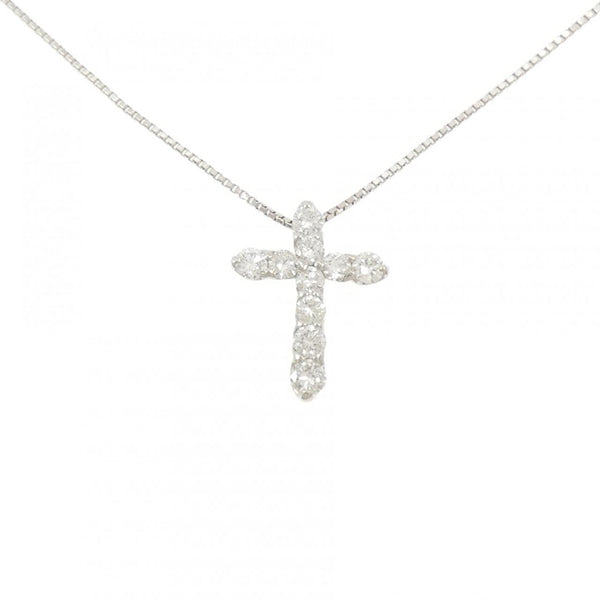 Platinum Diamond Cross Necklace