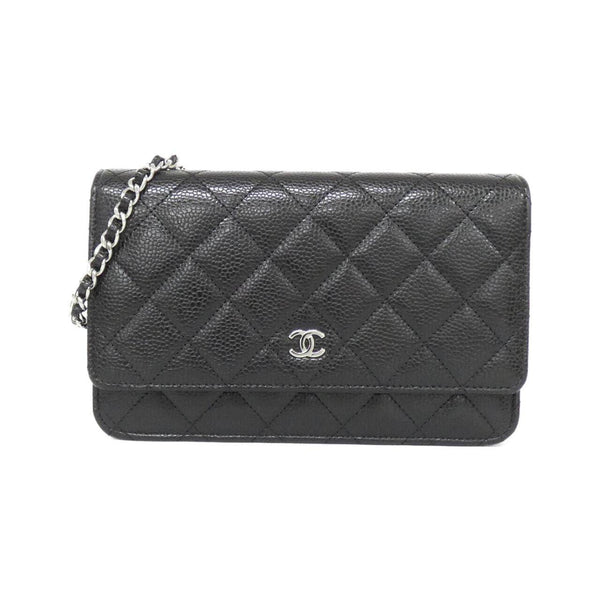 Chanel Timeless Classic Caviar Skin Chain Wallet