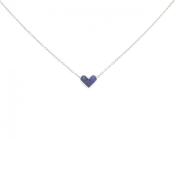 K10 White Gold Sapphire Necklace