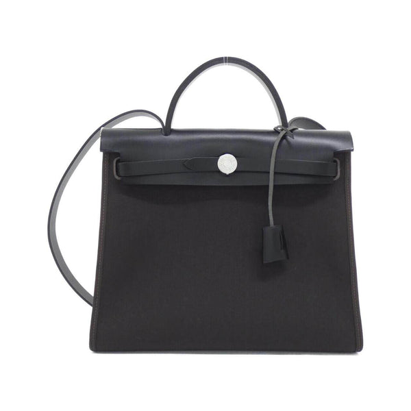 Hermes Herbag Zip Toile Military Vache Hunter bag