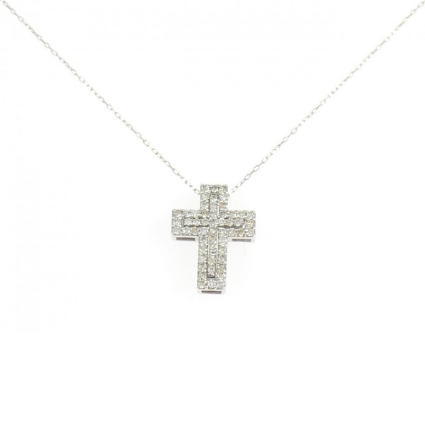 Au750 Diamond Cross Necklace