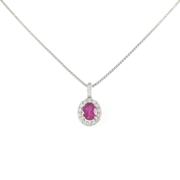 Platinum Ruby Diamond Necklace