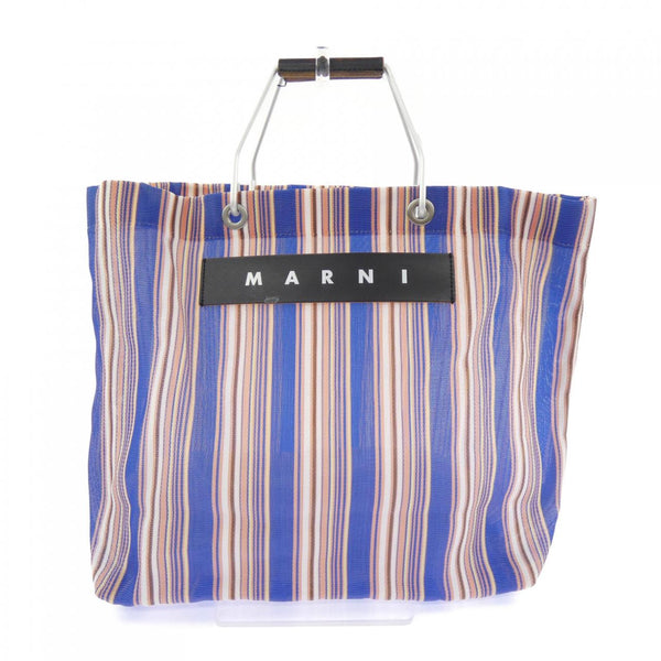 Marni MARNI MARKET Stripe Canvas Tote Bag