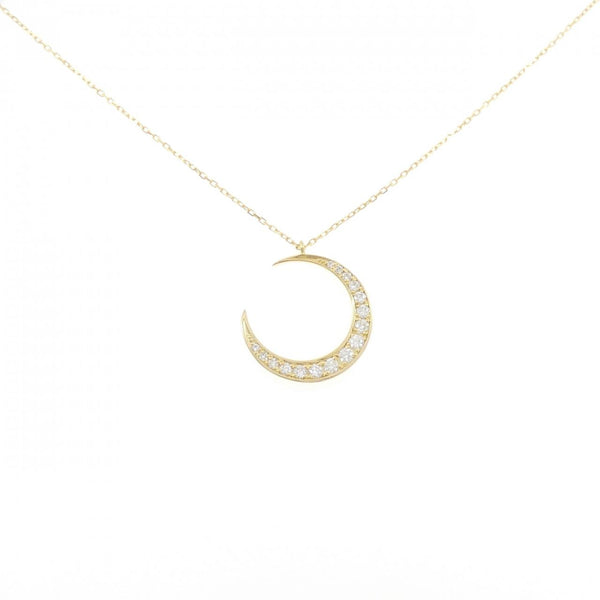 Au750 Diamond Moon Necklace