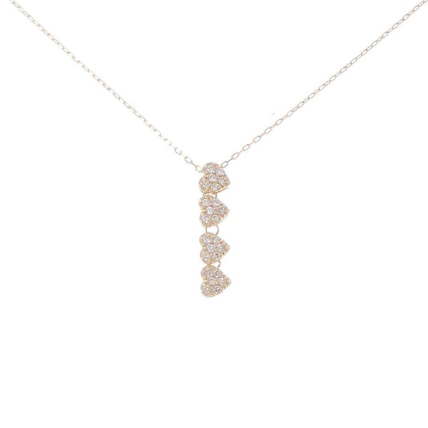 Au750 2way Heart Diamond Necklace