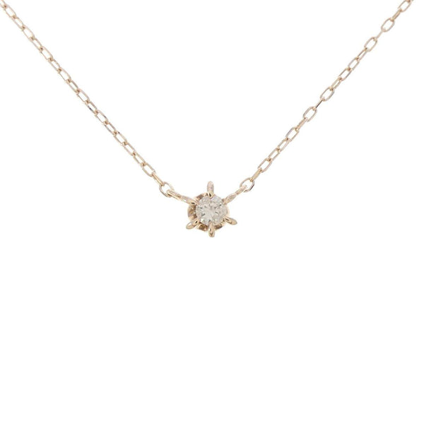 K10 Pink Gold Diamond Necklace
