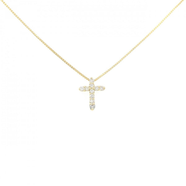 Au750 Diamond Cross Necklace