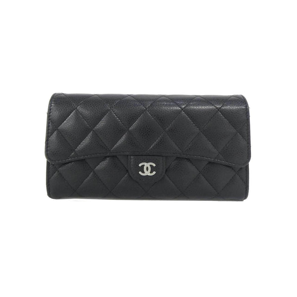 Chanel Timeless Classic Caviar Skin Long Wallet