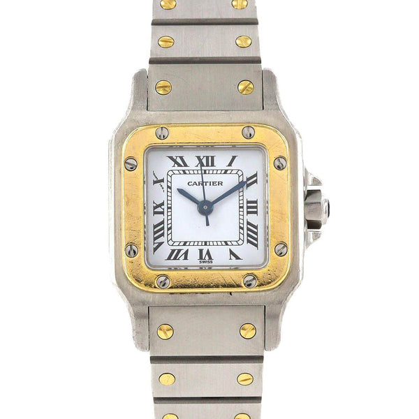 Cartier Santos SM Stainless Steel Yellow Gold Automatic