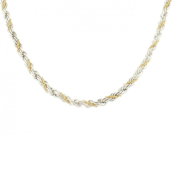 Tiffany Twist 925 Silver 750 Yellow Gold Necklace