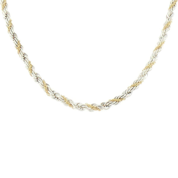 Tiffany Twist 925 Silver 750 Yellow Gold Necklace