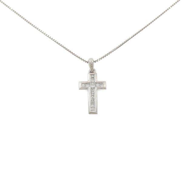 PT900PT850 Cross Diamond Necklace