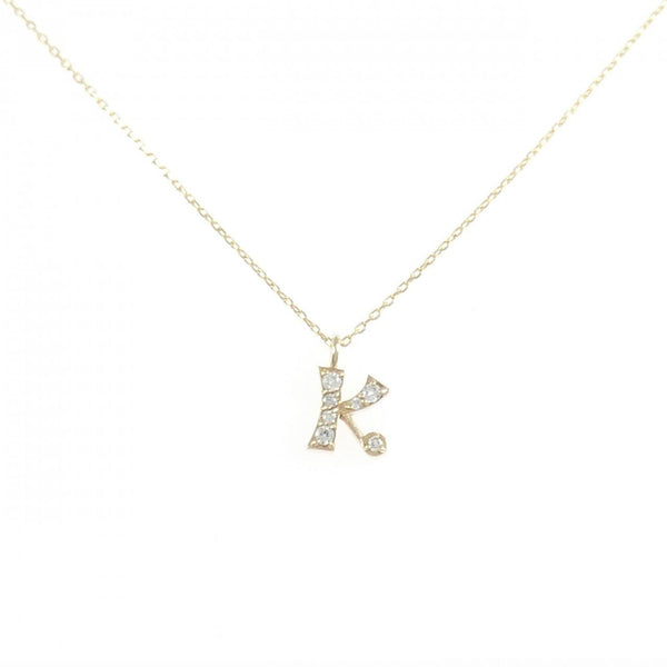 K10 Yellow Gold Initial K Diamond Necklace