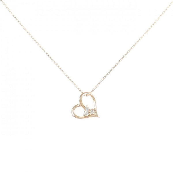 K10 Pink Gold Diamond Necklace