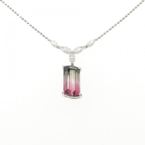 Platinum Tourmaline Diamond Necklace