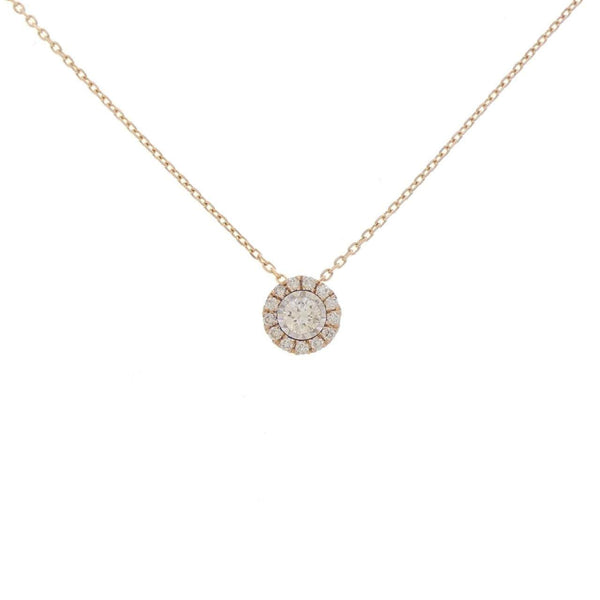 Au750 Two Tone Diamond Necklace