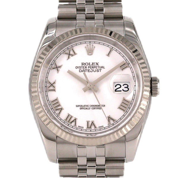 Rolex Datejust Stainless Steel White Gold