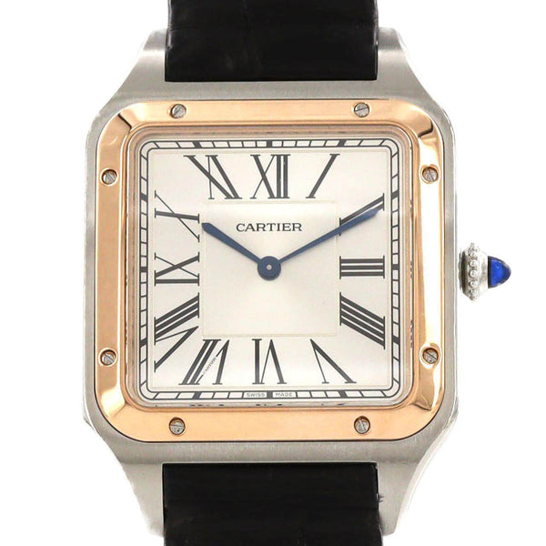Cartier Santos Dumont XL Stainless Steel Pink Gold Manual