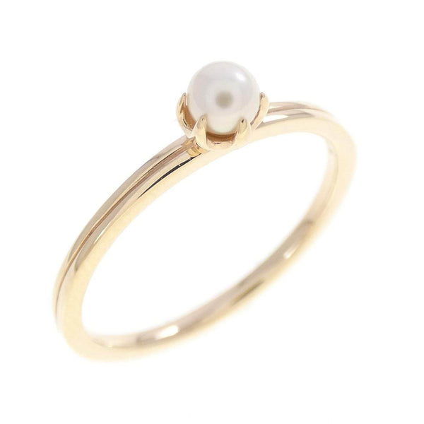 agete K10 Pink Gold Akoya Pearl Ring