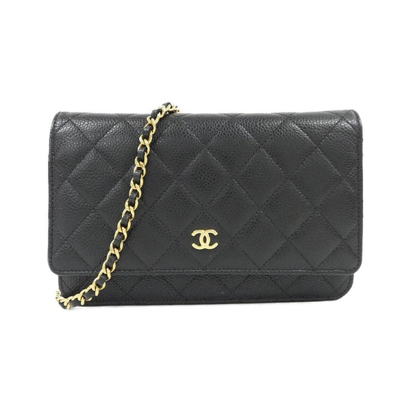 Chanel Timeless Classic Caviar Skin Chain Wallet
