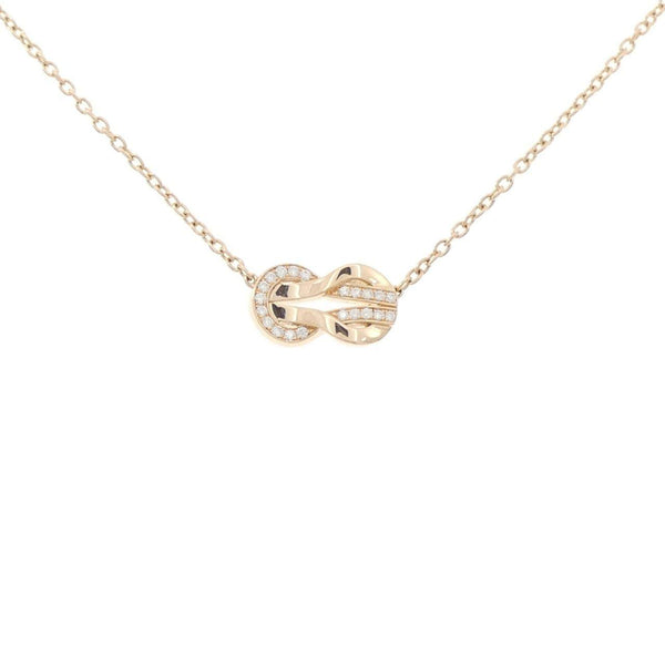 FRED Chance Infinie Au750 Pink Gold Diamond Necklace