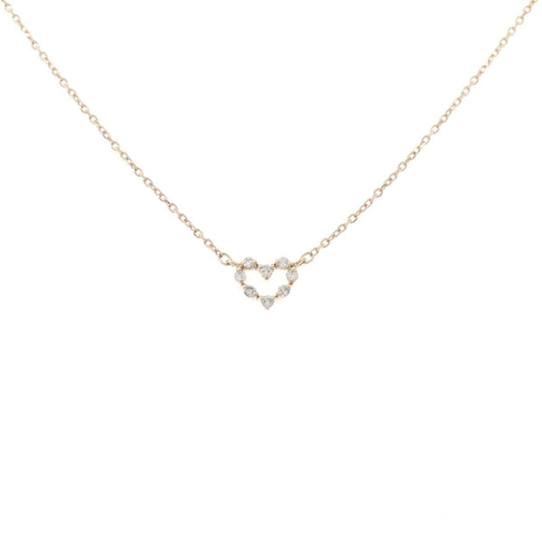 4C K10 Pink Gold Diamond Necklace
