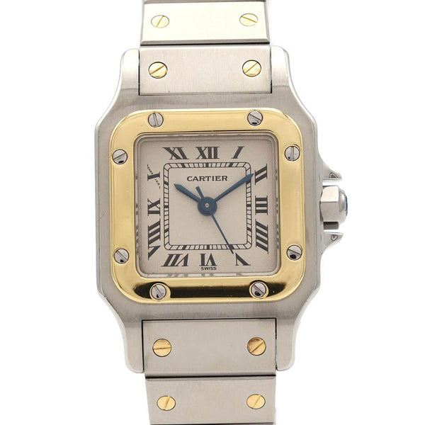 Cartier Santos SM Stainless Steel Yellow Gold Automatic