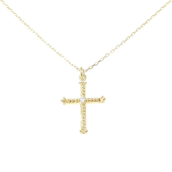 Ahkah Cleo Cross Au750 Diamond Necklace