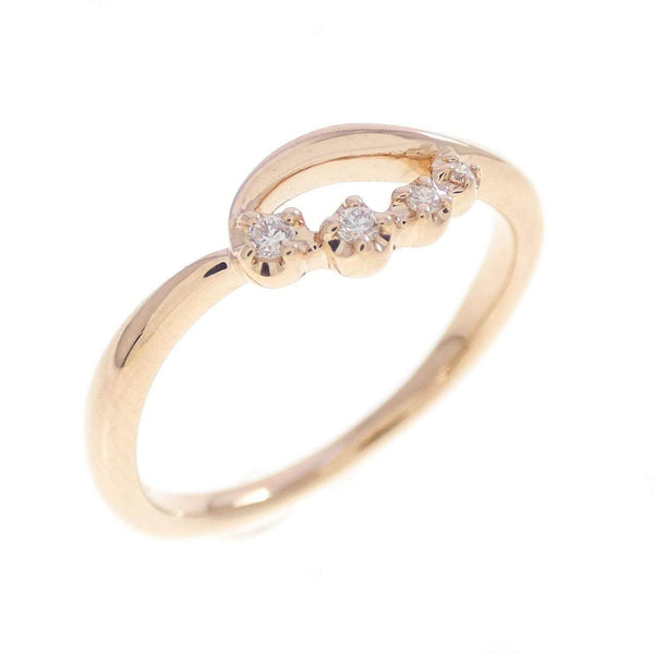4°C K10 Pink Gold Diamond Ring