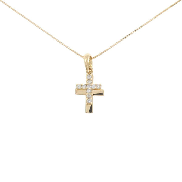 Au750 Cross Diamond Necklace