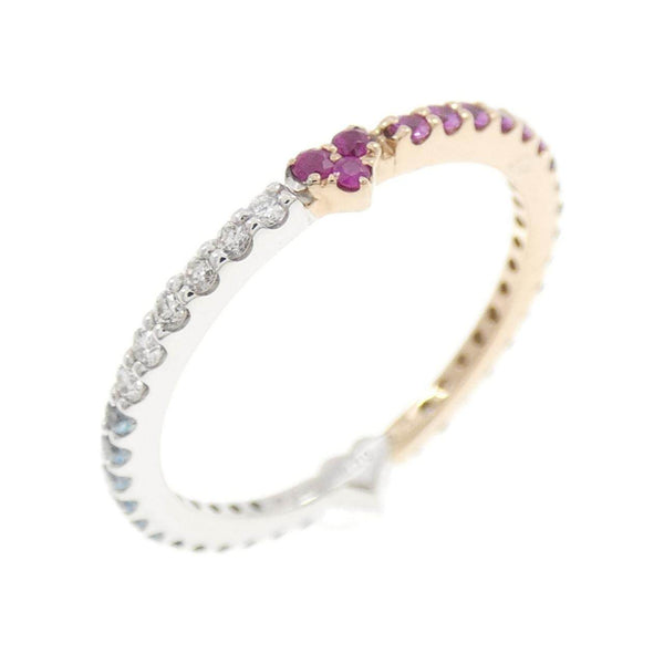 SIRENE AZZURRO Au750 Pink Gold White Gold Color Stone Ring
