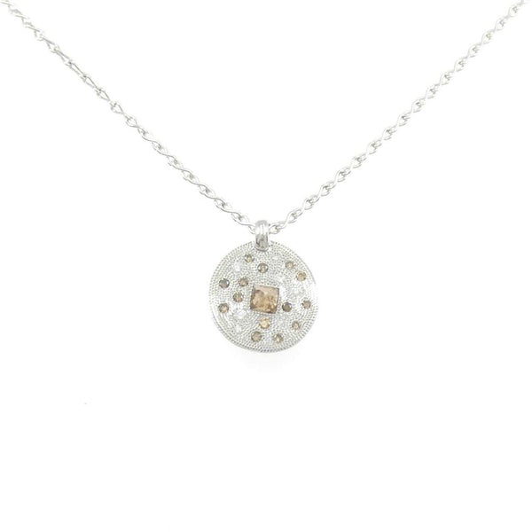 De Beers Talisman 750 White Gold Diamond Necklace