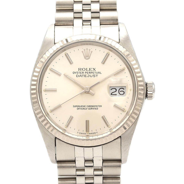 Rolex Datejust Stainless Steel White Gold Automatic