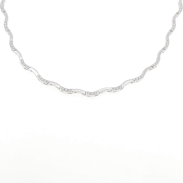 Au750 White Gold Diamond Necklace