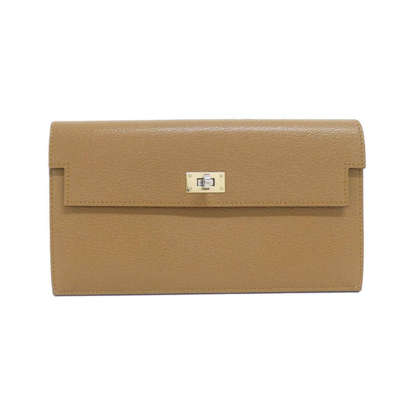 Hermes Kelly Pocket Long Siam Shiny Long Wallet