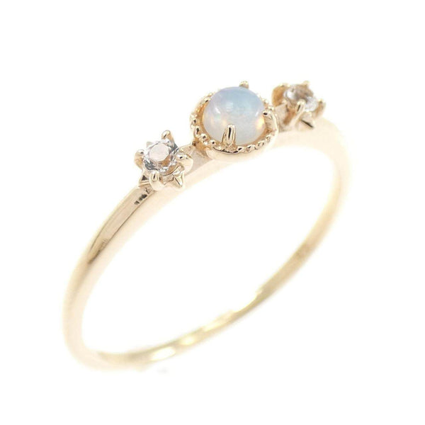 Noces Opal White Topaz K10 Yellow Gold Ring