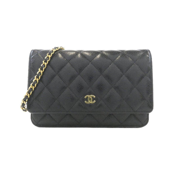 Chanel Timeless Classic Caviar Skin Chain Wallet